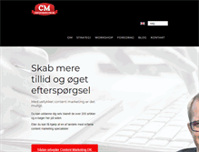 Tablet Screenshot of contentmarketing.dk